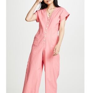 Pink Madewell Cap Sleeve Jumpsuit, S 4